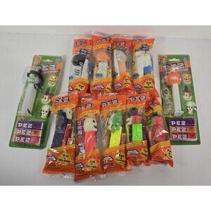 Pez Dispensers Halloween Glow In The Dark Witch Ghost Pumpkin Mummy Lot of 11